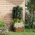 Square Raised Garden Bed with Tomato Cage Trellis, 24 x 24 in Steel – image 1