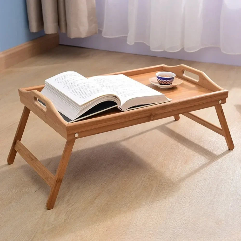 Bamboo Bed Tray Table – Foldable Laptop & Breakfast Tray