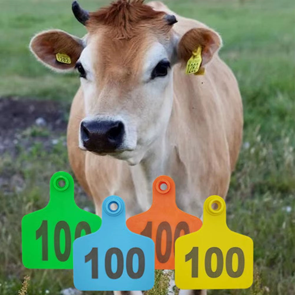 Farm Livestock Ear Tags 100 Pack, Numbered 1-100 for Cattle and Sheep – image 2