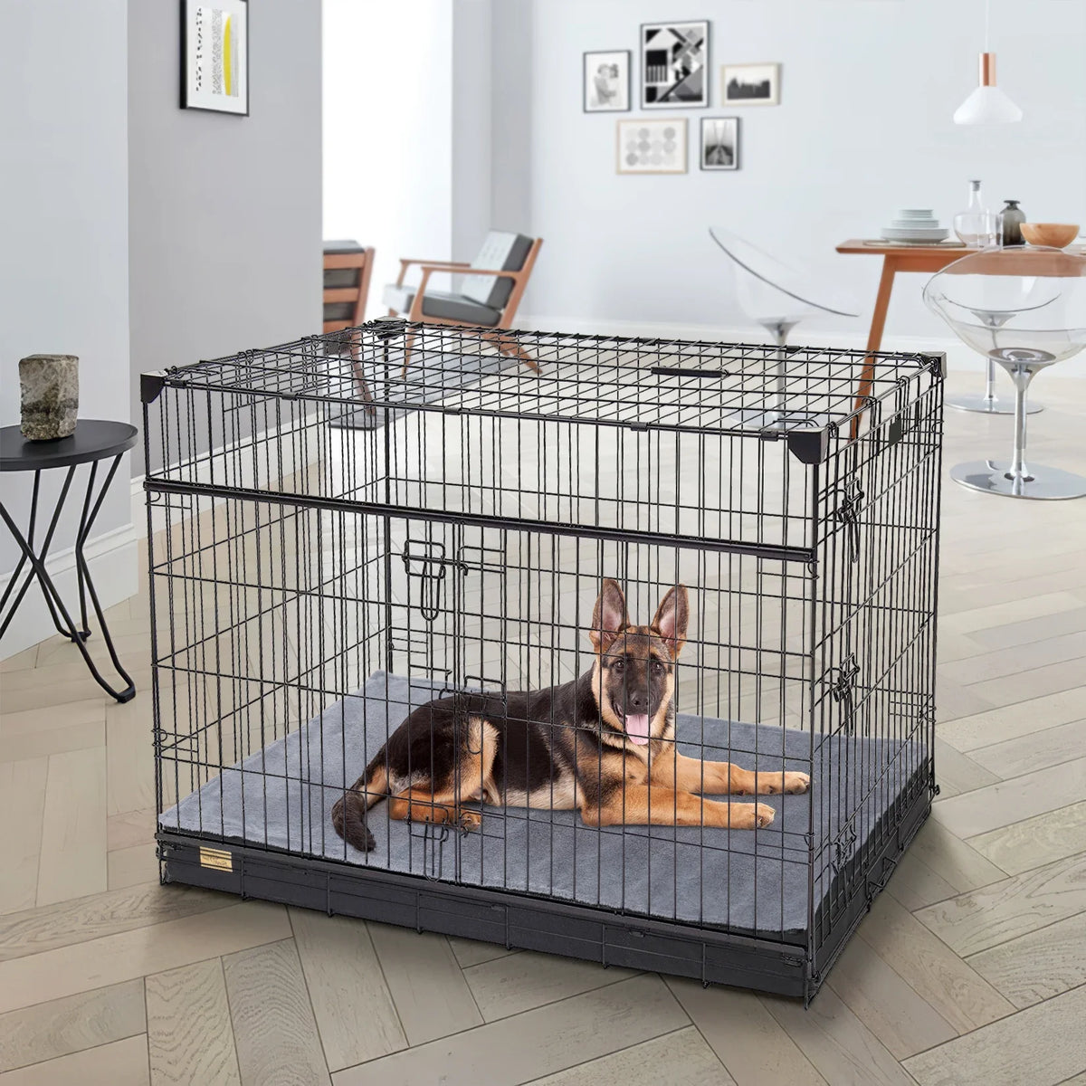 Washable Dog Bed – Foam Crate Bed with Removable Cover – image 9