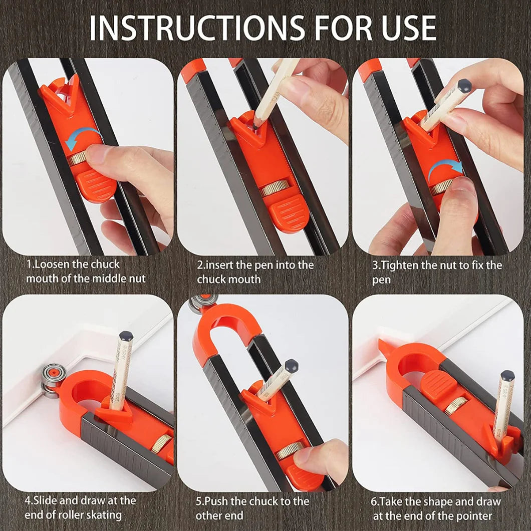Contour Gauge Profile Tool - Precise Shape Duplicator for Woodworking & Flooring