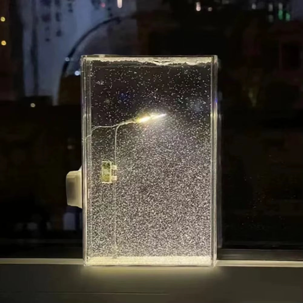DIY Snow Scene Night Light Kit - Handmade Street Lamp Snowfall Desk Decor