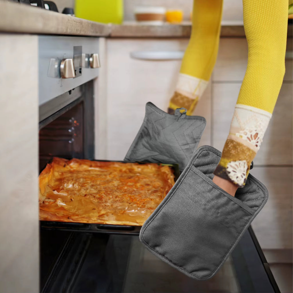 Pot Holders with Pocket - 5 Pack Heat Resistant Hot Pads – image 5