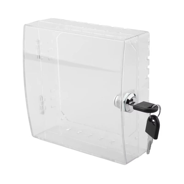 HVAC Thermostat Lock Box with Key, Clear Wall Thermostat Guard Cover