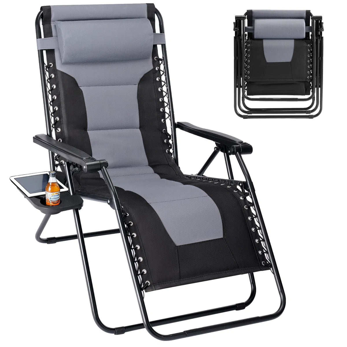 Padded Zero Gravity Recliner Chair with Adjustable Headrest – image 2