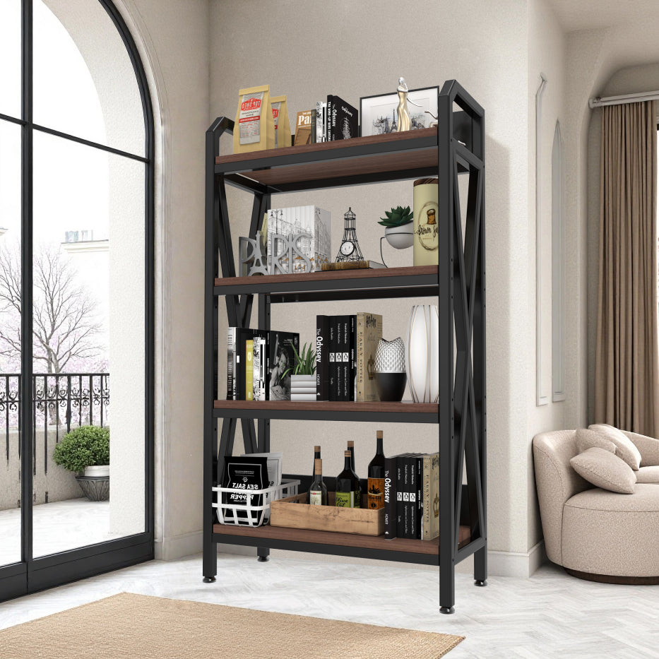 Bakers Rack, 4-Tier Metal and Wood Kitchen Storage Shelf, 56 in – image 8
