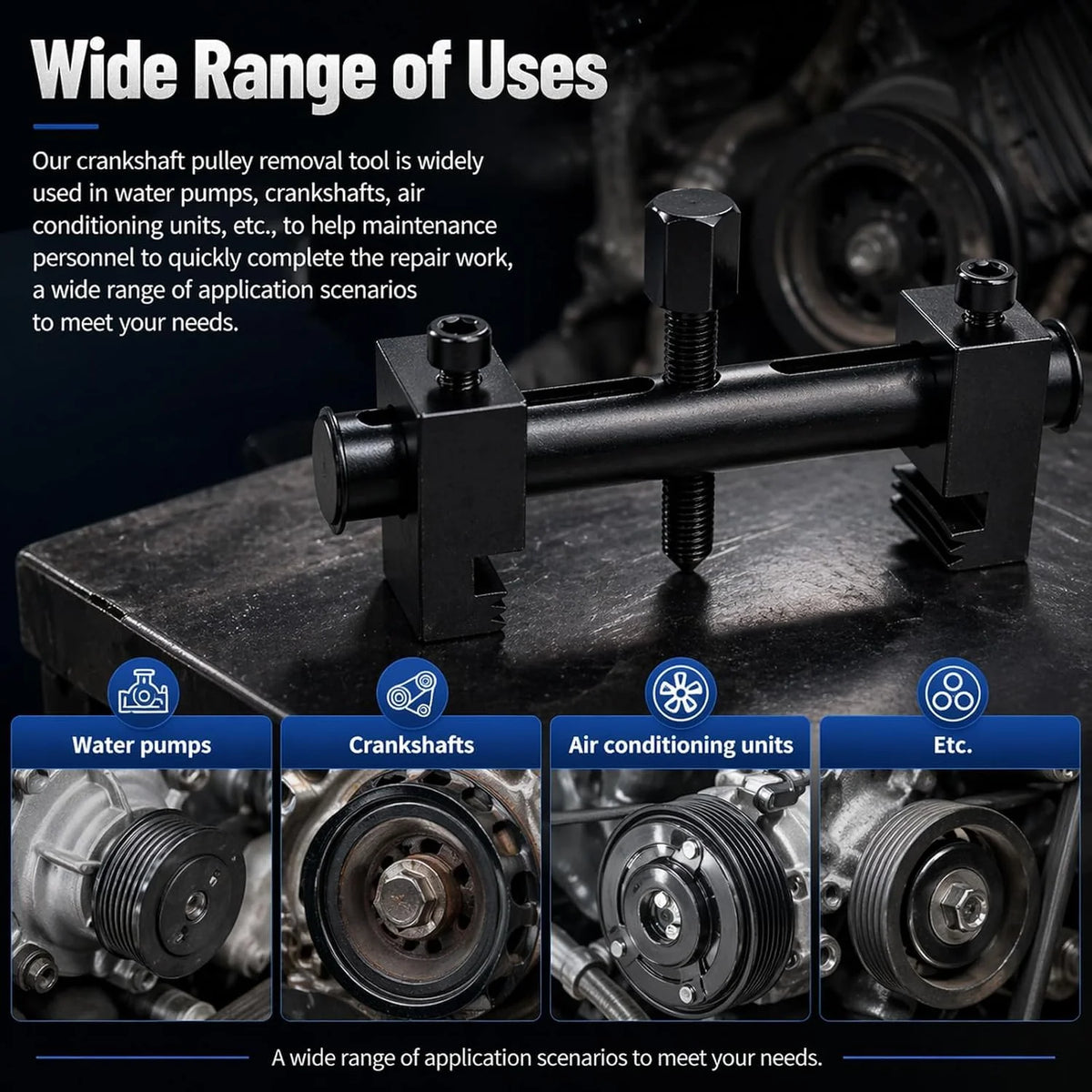 Pulley Puller Tool Kit Adjustable 40-160mm with Hex Key – image 6
