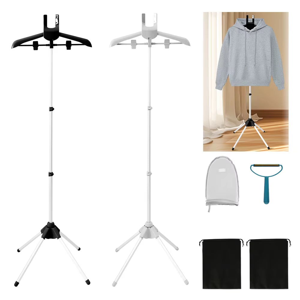 Adjustable Garment Steamer Stand with Hanger, Foldable, 33–63 in – image 2