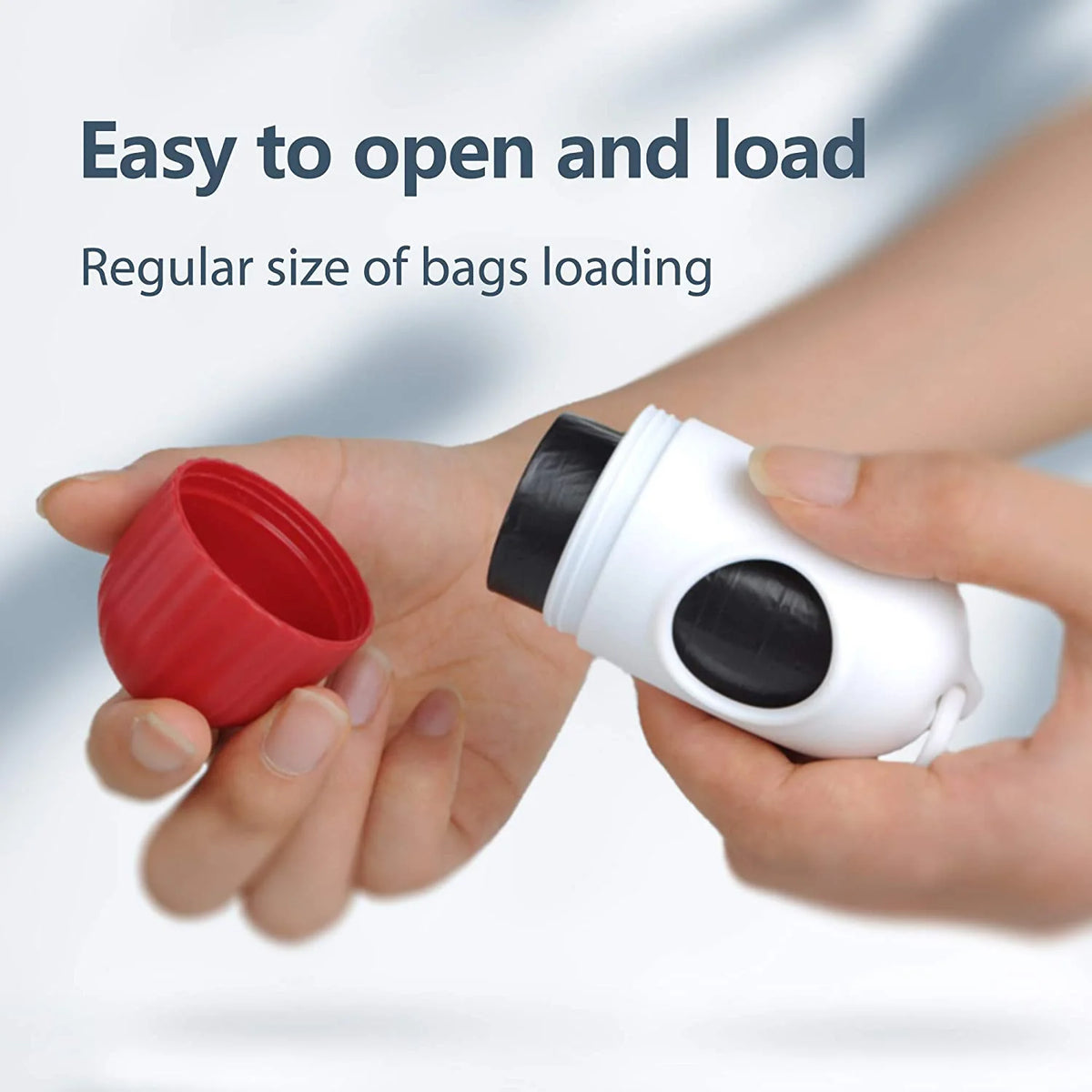 Retractable Dog Leash 16 ft with Bag Dispenser – Medium, Red – image 5