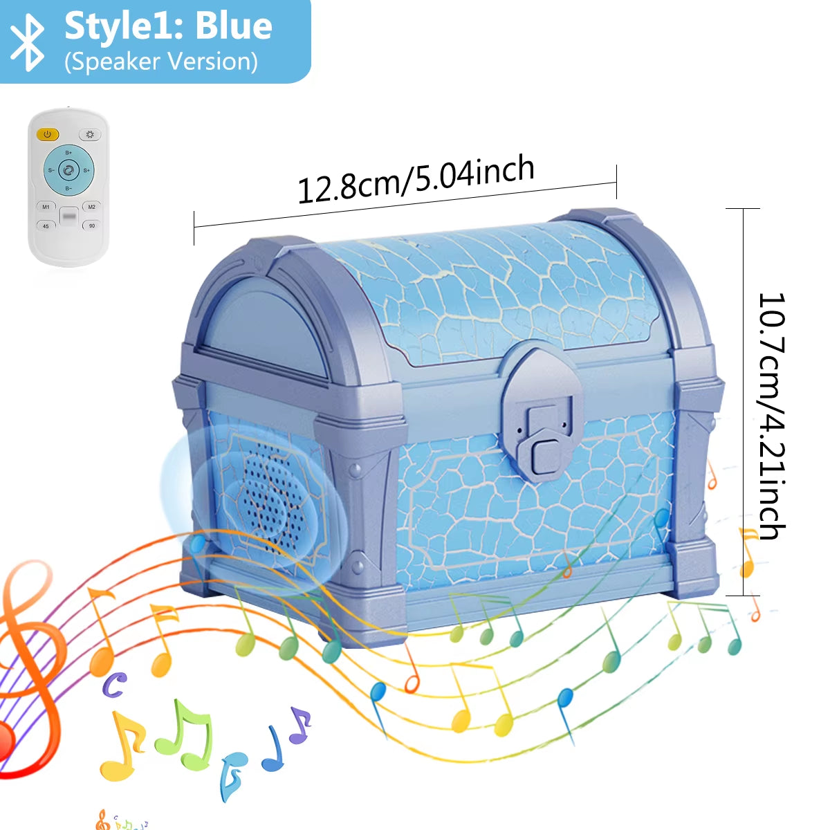 Aurora Galaxy Projector - Treasure Chest Star Night Light with Bluetooth Speaker & Timer