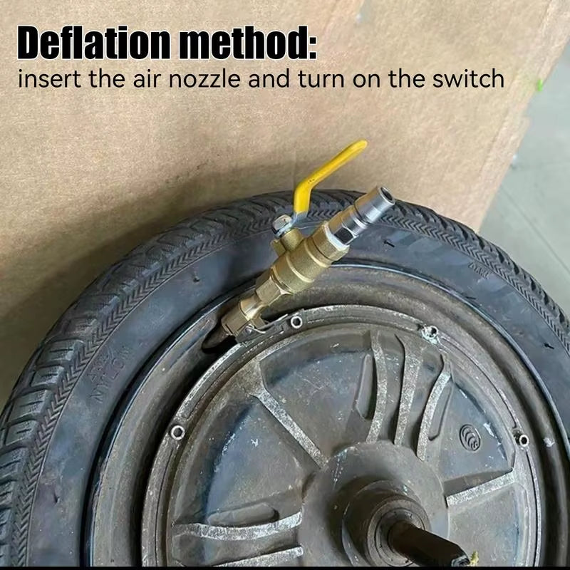 Lock-On Tire Inflator Chuck - Quick Connect Air Compressor Nozzle with Valve