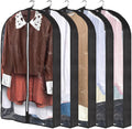 Clear Garment Bags for Closet, 5 Pcs Hanging Clothes Covers