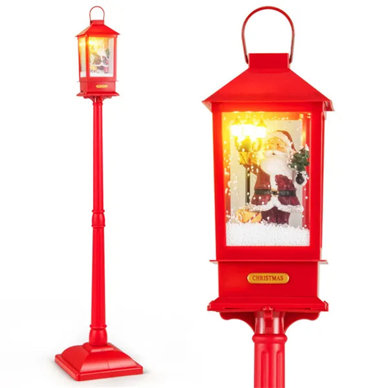 Christmas Street Lamp Decoration 61 in with Musical Snow Globe Lantern – image 3