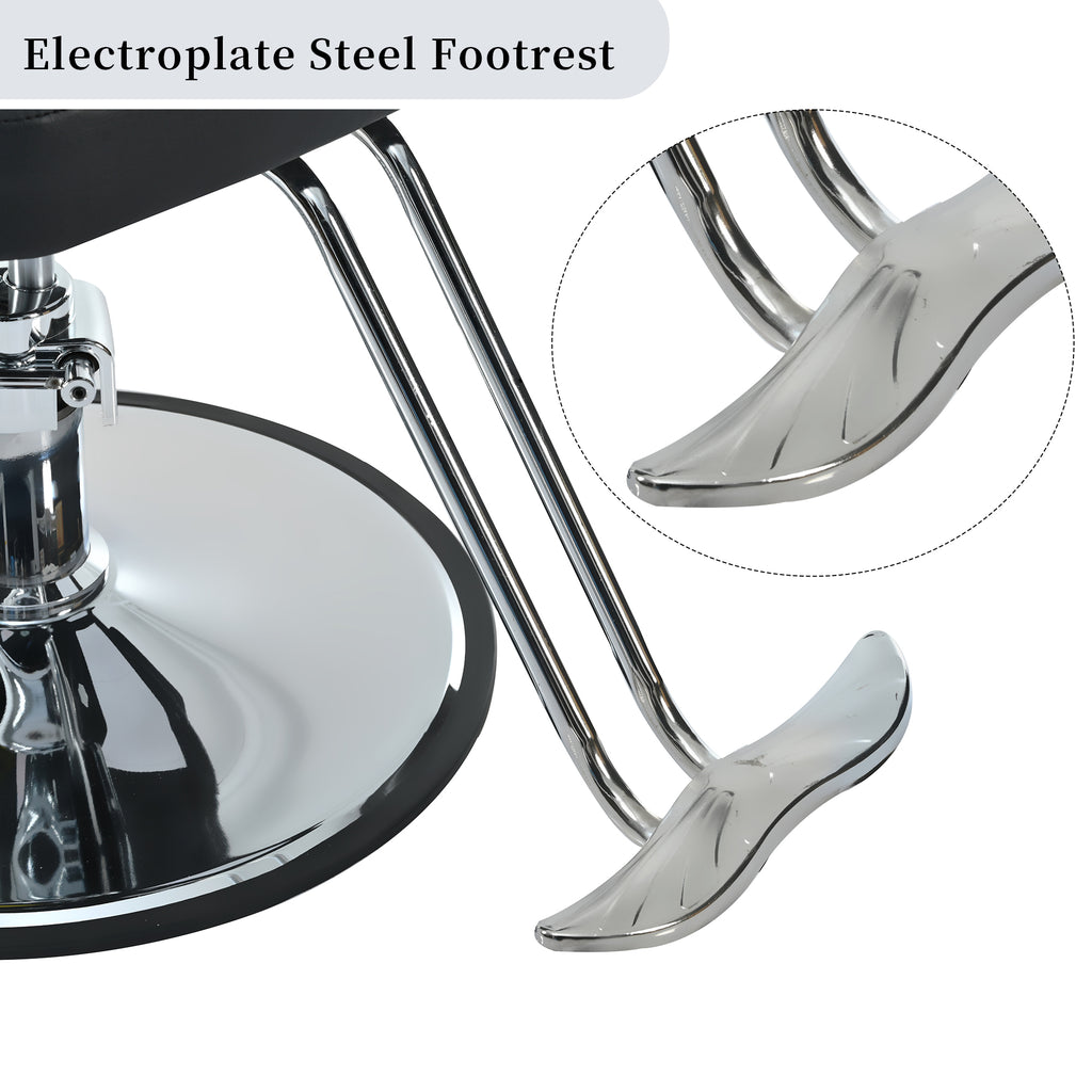 Reclining Hydraulic Barber Chair with 360 Swivel and Footrest – image 3