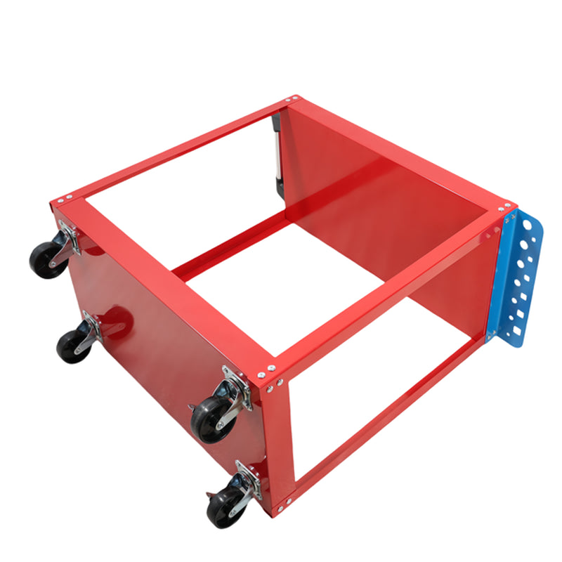 Rolling Tool Cart 2-Shelf Steel Utility Cart, 400 lb, Red – image 10