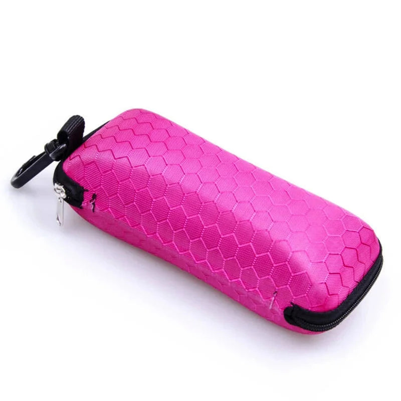 Hard Shell Glasses Case - Honeycomb Zipper Sunglasses Case – image 7