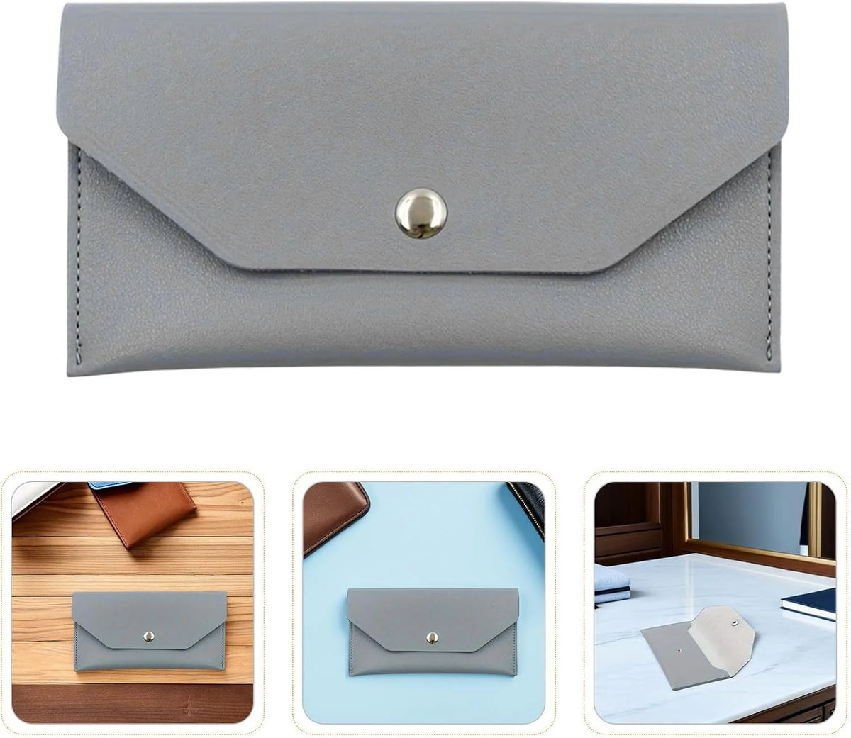 Cash Envelope Wallets, Set of 3 PU Leather Budget Organizers – image 7