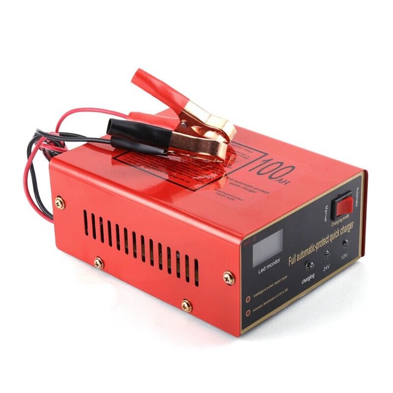 Car Battery Charger – 12V/24V 10A Smart Charger with LED Display