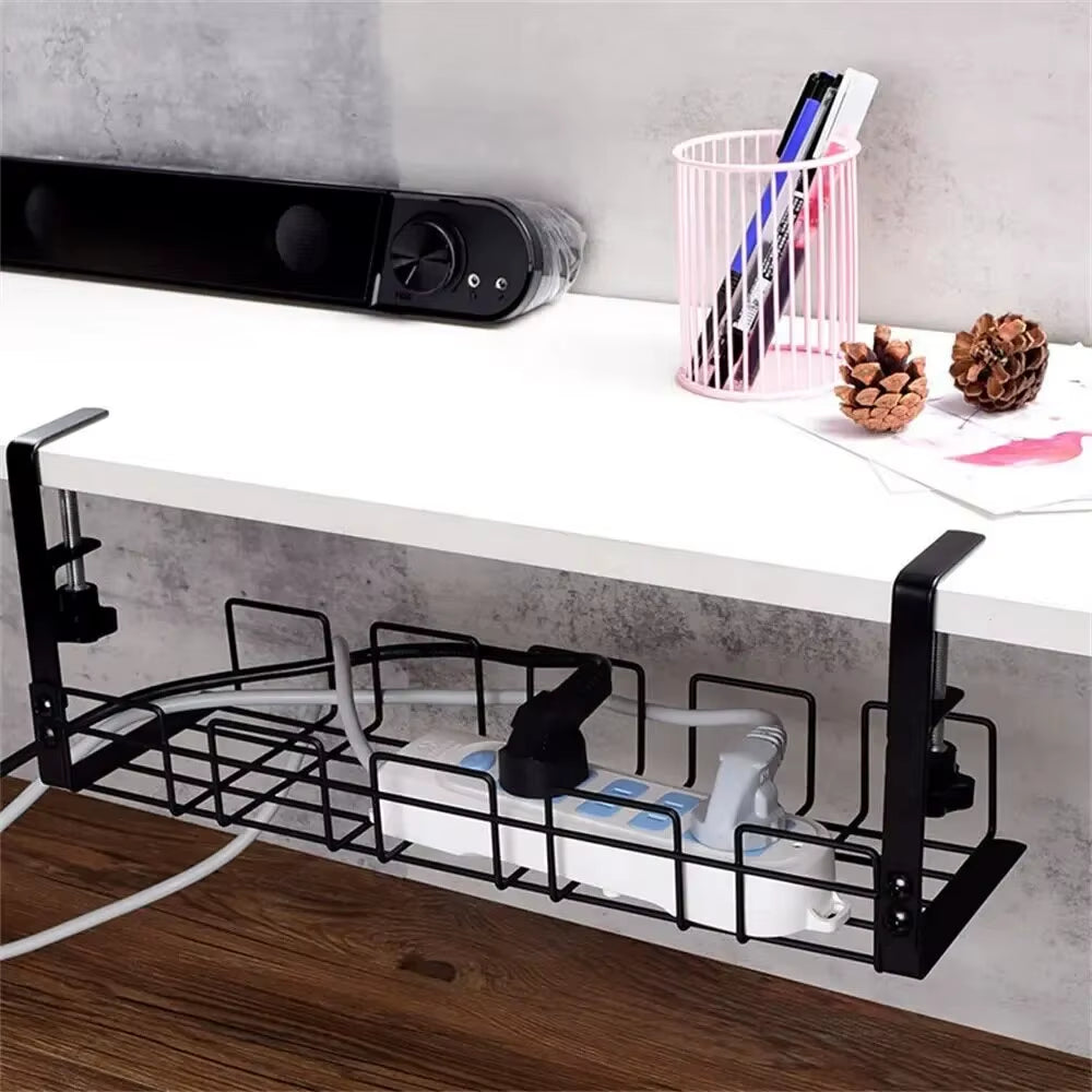 Metal Under Desk Cable Tray, No-Drill Wire Organizer – image 5