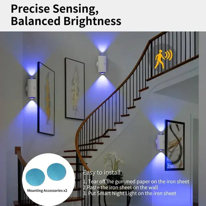 Motion Sensor Night Light, Rechargeable LED Wall Light, 7 Colors – image 4