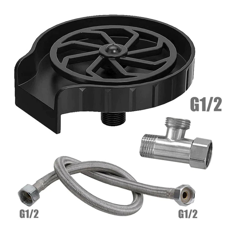 Glass Rinser for Kitchen Sink, Stainless Cup Washer with Hose – image 9