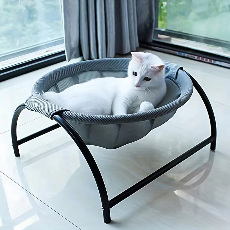 Cat Hammock Bed, Elevated Breathable Cooling Cot, 43 x 43 cm – image 2
