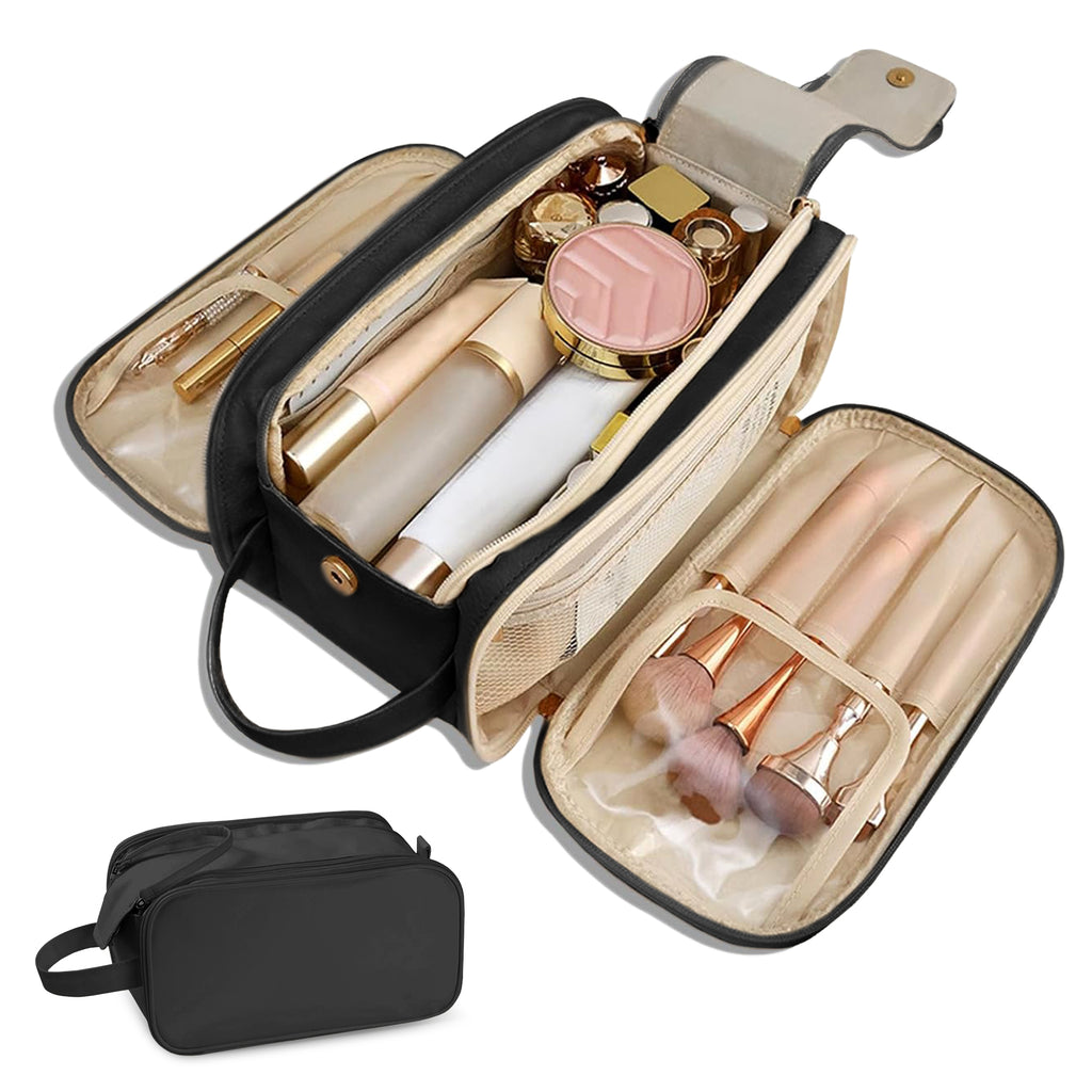 Hanging Toiletry Bag, Large Travel Organizer with Double Zipper