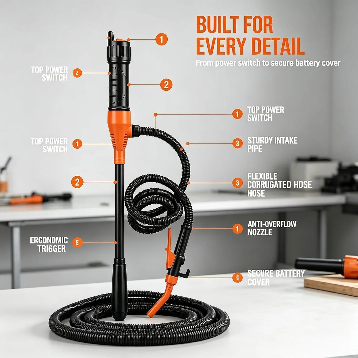 Battery Powered Liquid Transfer Pump 2.8 GPM with Flow Control – image 6