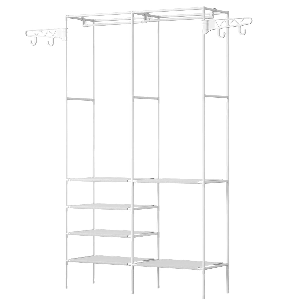 Garment Rack with Shelves – Freestanding Metal Clothes Organizer – image 2