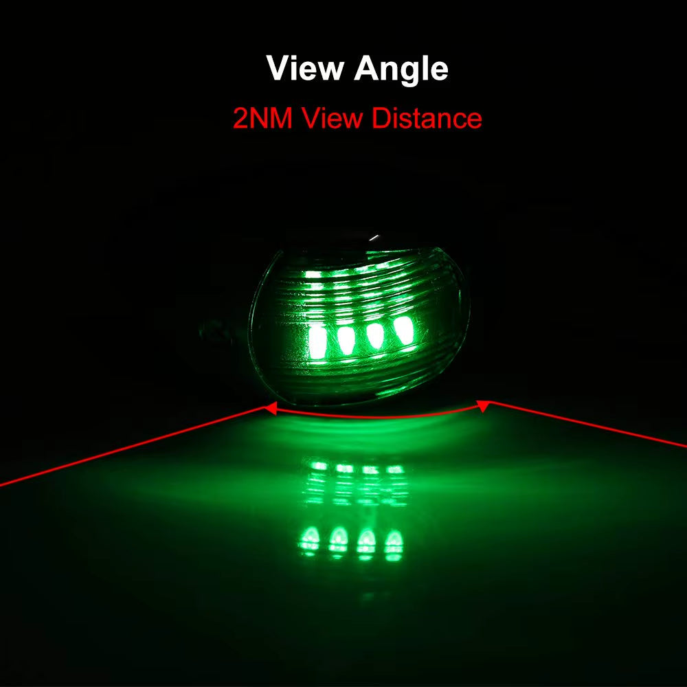 LED Boat Navigation Lights, Red and Green Bow Side Lights, 2 Pack – image 3
