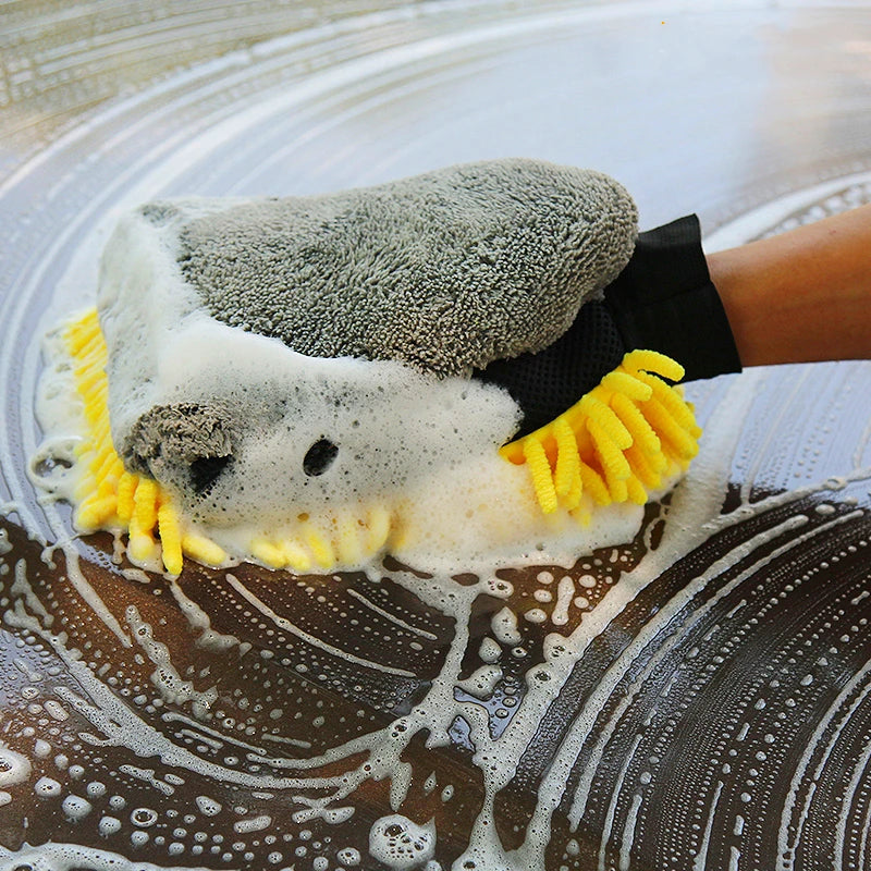Car Wash Mitt - Microfiber Double-Sided Wash Glove, Scratch-Free – image 7