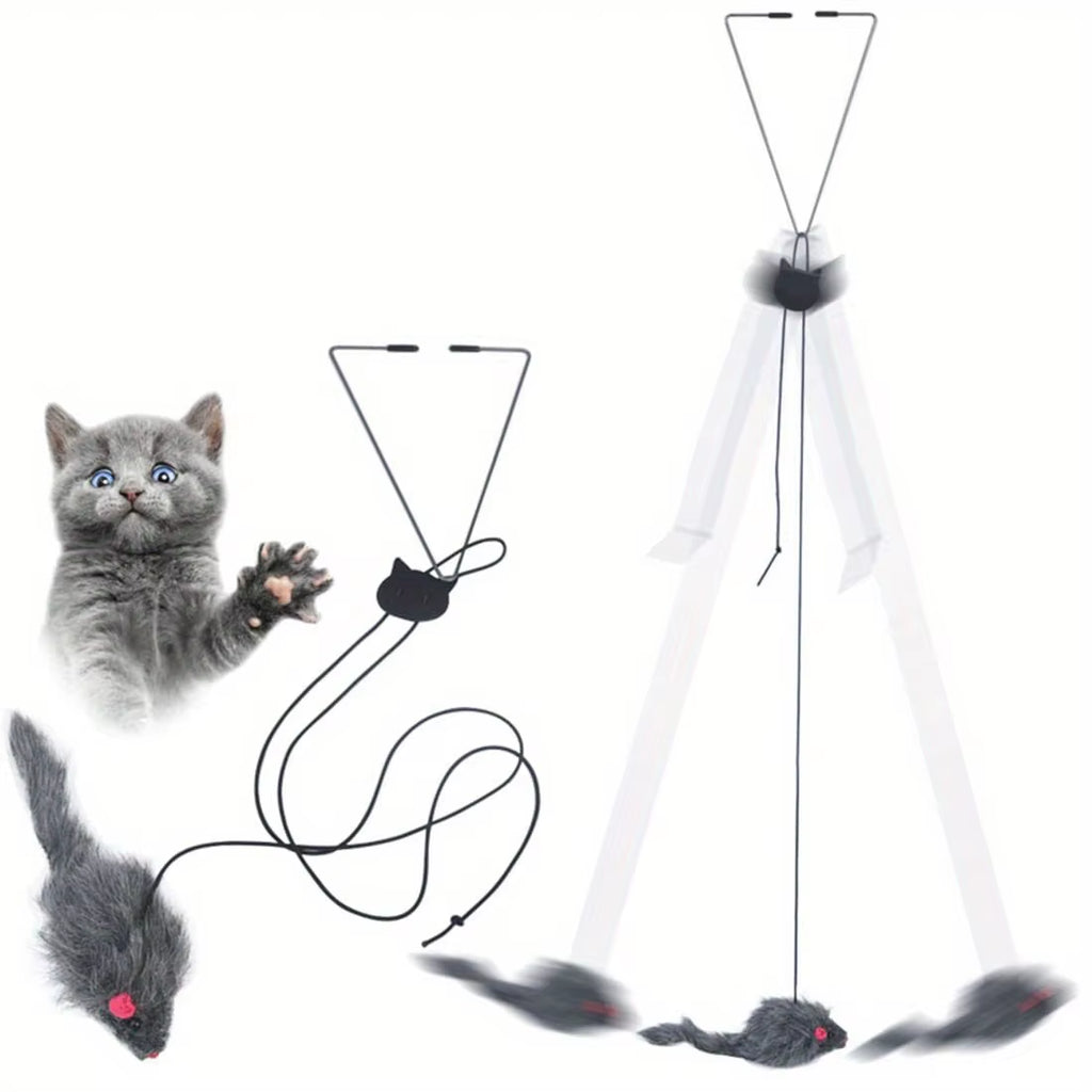 Door Hanging Cat Toy - Interactive Bouncing Teaser for Indoor Cats – image 6