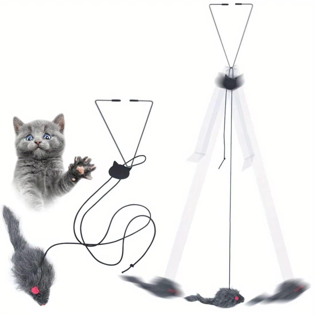 Door Hanging Cat Toy - Interactive Bouncing Teaser for Indoor Cats – image 6