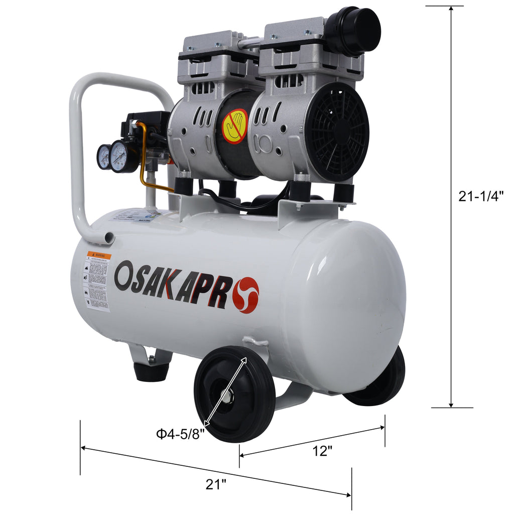 Air Compressor – 8 Gallon 1.5 HP Quiet Oil-Free Shop Compressor