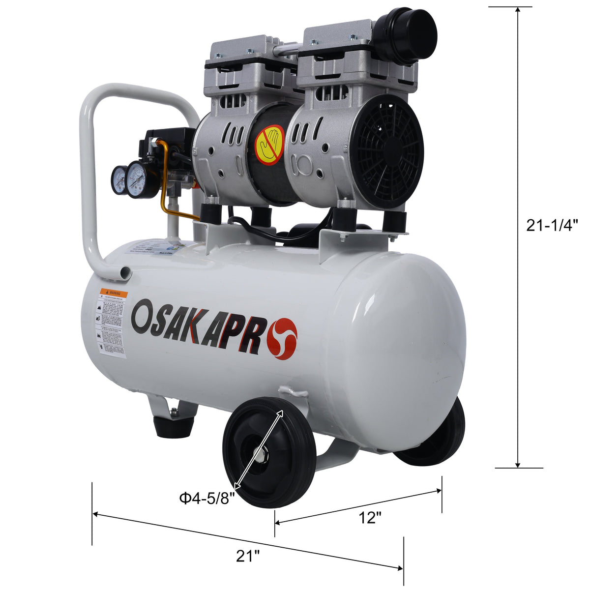 Air Compressor – 8 Gallon 1.5 HP Quiet Oil-Free Shop Compressor