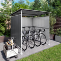 6 x 6 ft Lean-To Metal Hardtop Shelter for Bikes, Grills and Tools – image 1
