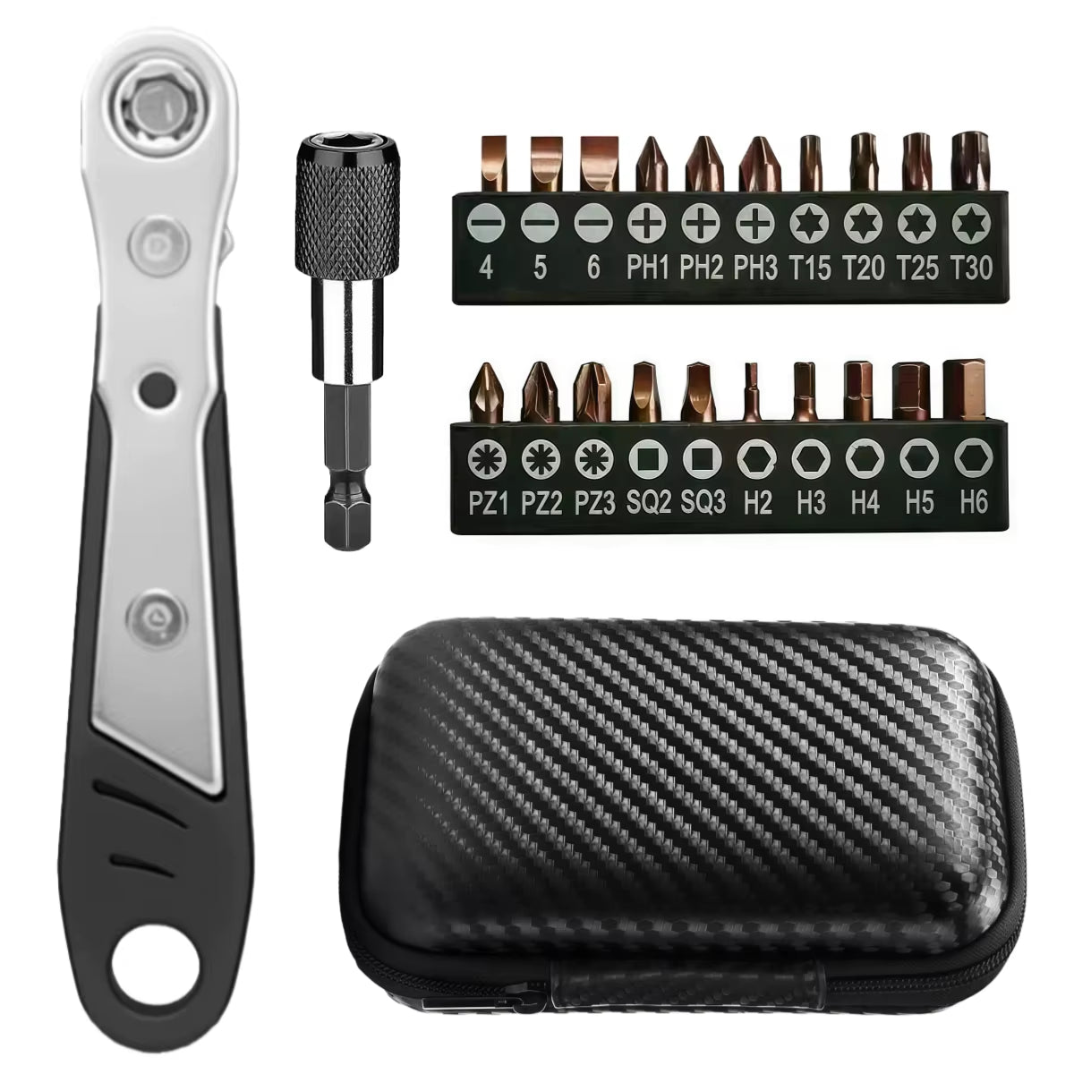 Right Angle Ratchet Screwdriver Set - Offset Driver for Tight Spaces – image 8