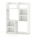 Vertical 8-Cube Desktop Storage Shelf, White Desk Organizer Hutch – image 1