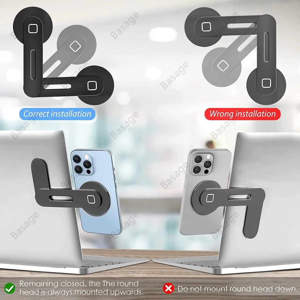 Magnetic Monitor Phone Mount - Foldable Side Phone Holder – image 5