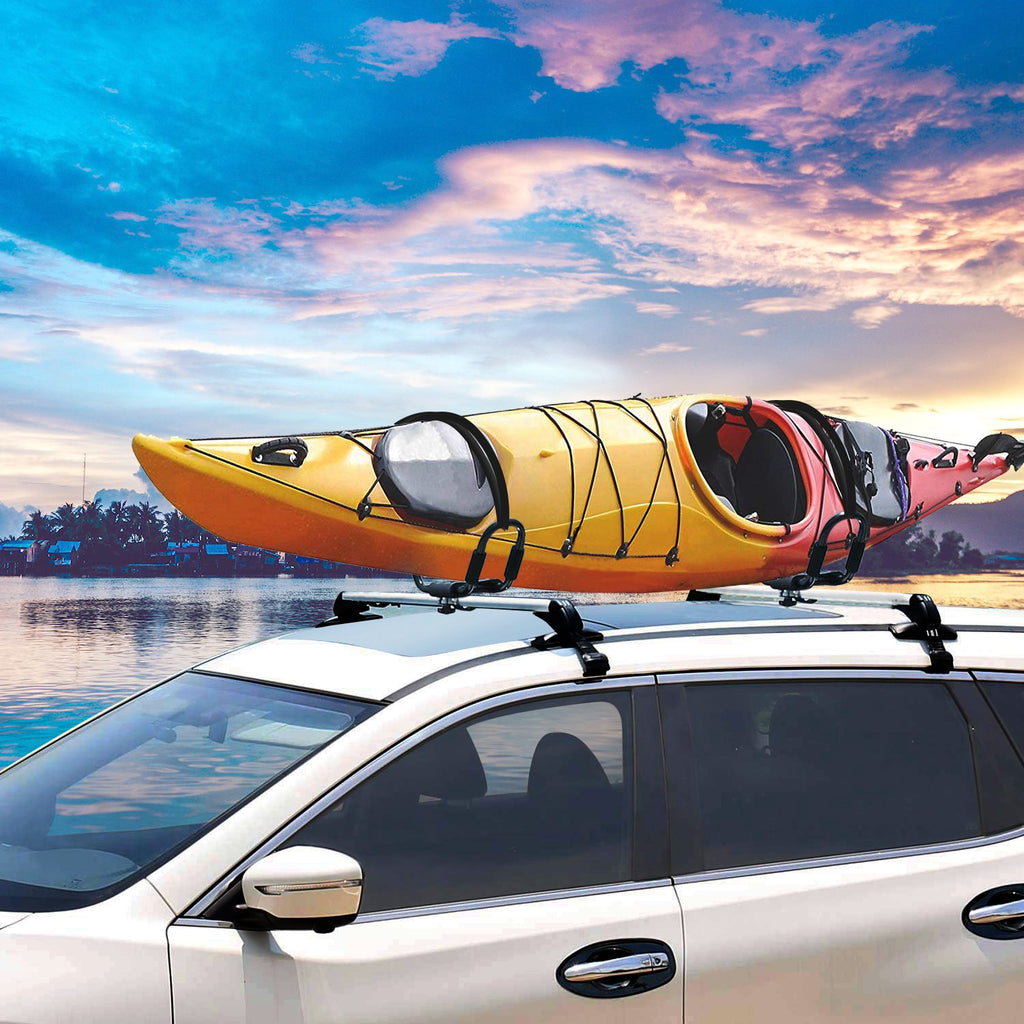 J-Bar Kayak Roof Rack Carrier Pair, 220 lb with Tie-Down Straps – image 3
