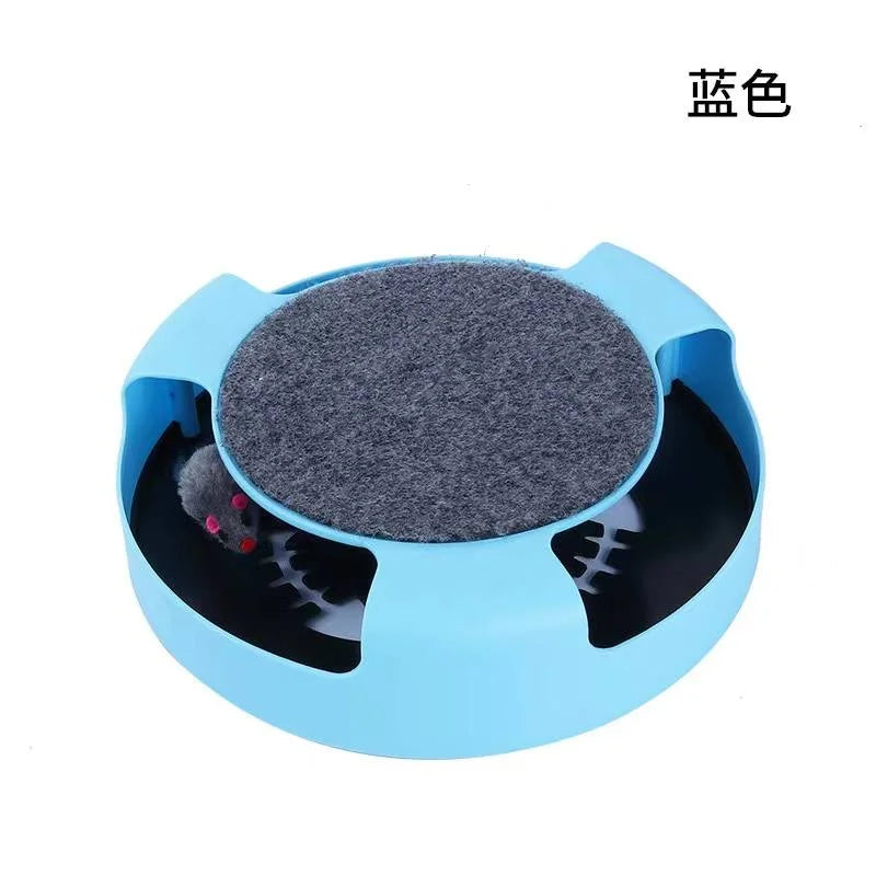 Cat Turntable Track Toy - Interactive Roller Ball Game