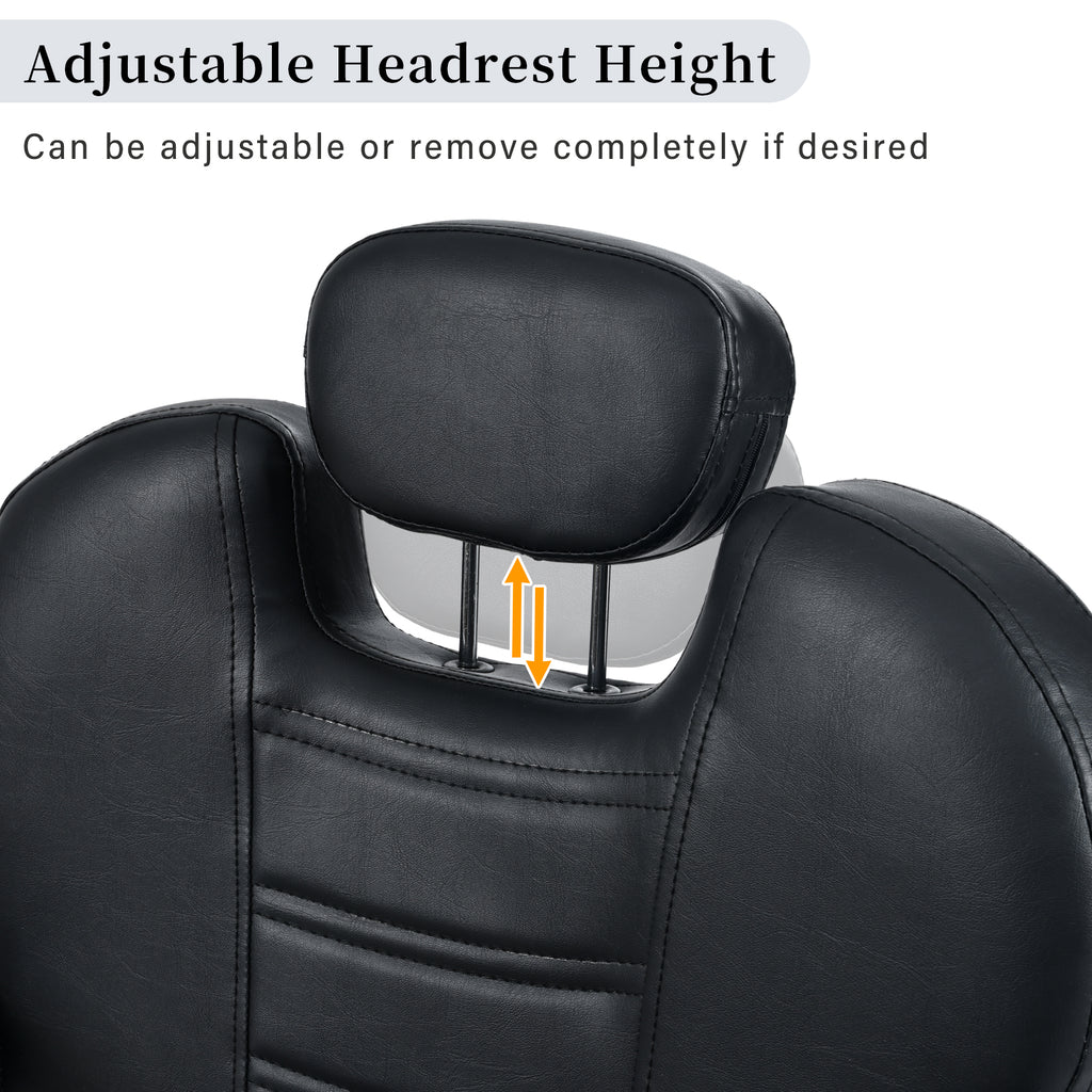 Reclining Hydraulic Barber Chair with 360 Swivel and Footrest – image 4