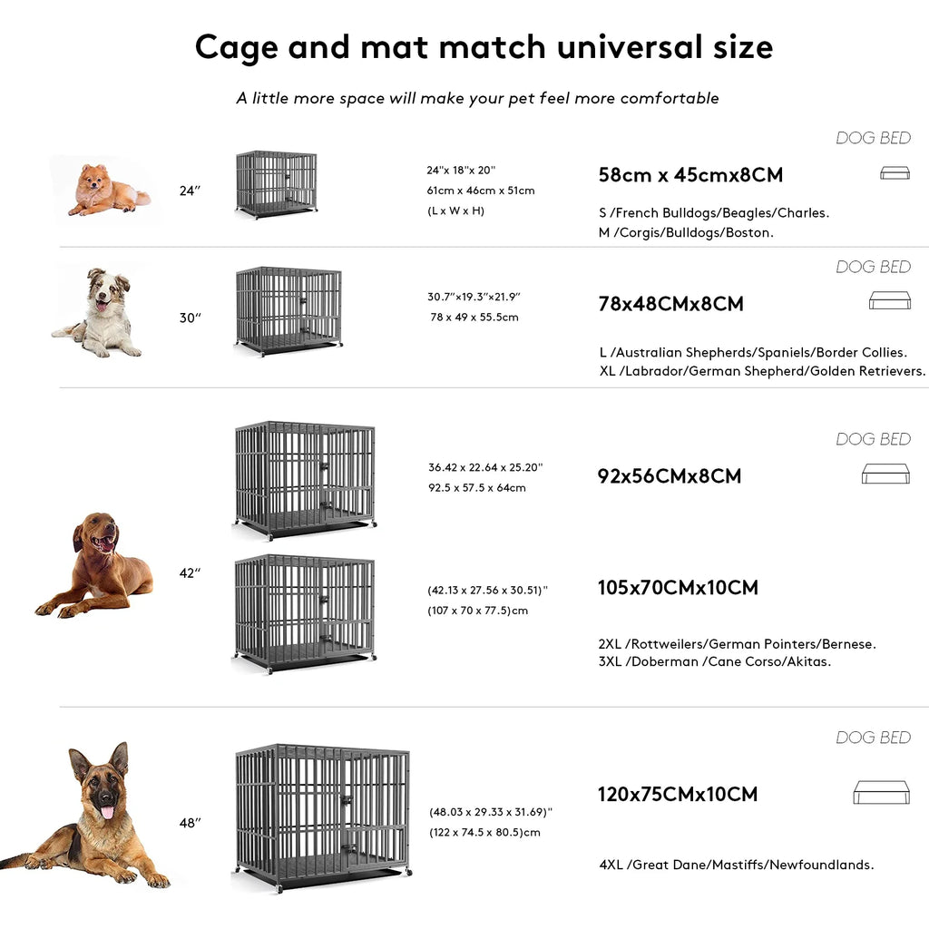 Washable Dog Bed – Foam Crate Bed with Removable Cover – image 10