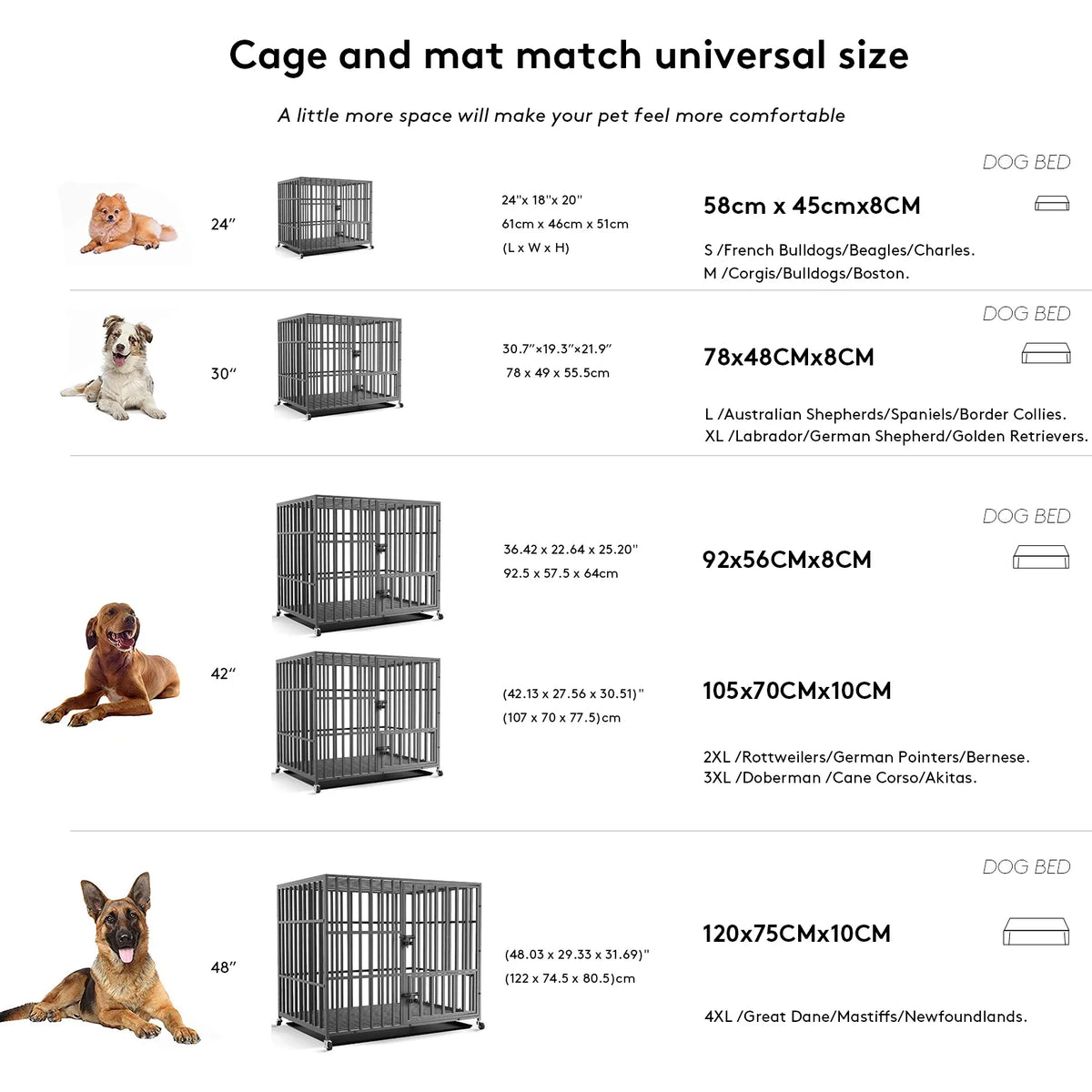 Washable Dog Bed – Foam Crate Bed with Removable Cover – image 10