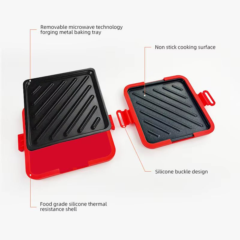 Microwave Toastie Maker – Silicone Sandwich Toaster with Non-Stick Plates – image 5