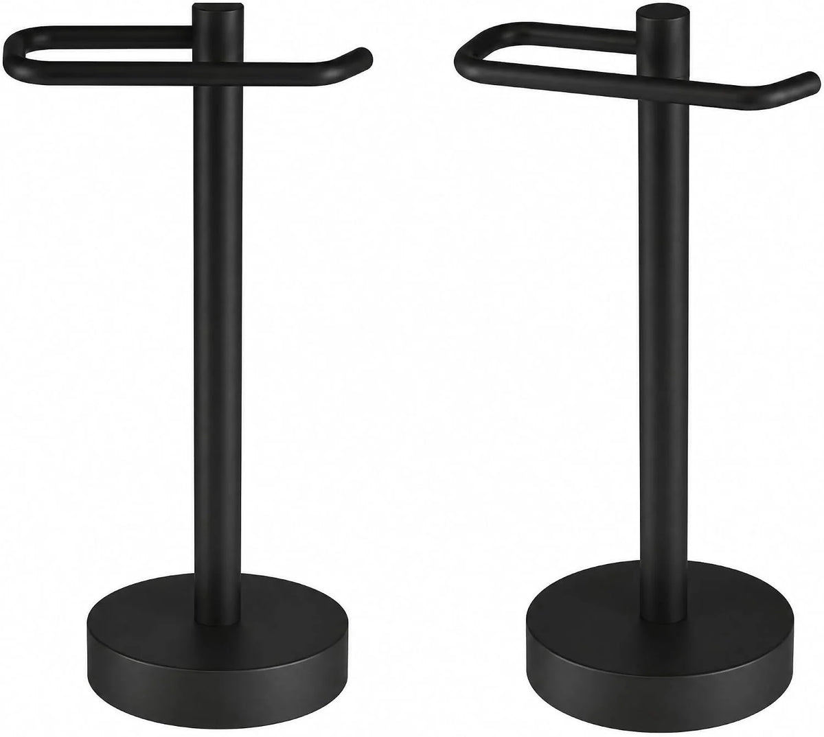 Hand Towel Holder Stand, Free Standing Countertop Rack, Black – image 5