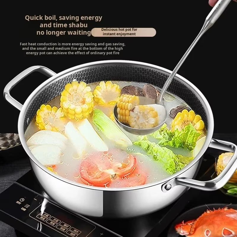 316 Stainless Steel Honeycomb Frying Pan, 28 or 30 Cm, Induction Ready