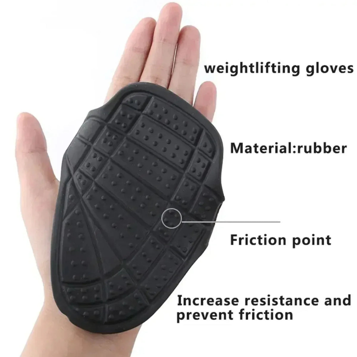 Weight Lifting Grip Pads – Silicone Non-Slip Hand Grips, 1 Pair – image 3