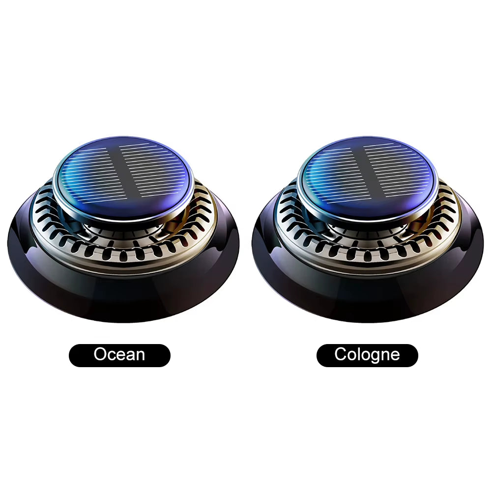 Solar Rotating Car Air Freshener - Dashboard Aromatherapy Diffuser