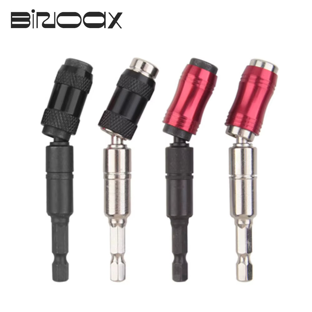 Pivoting Magnetic Bit Holder - 1/4 Inch Hex Quick Release Drill Extension